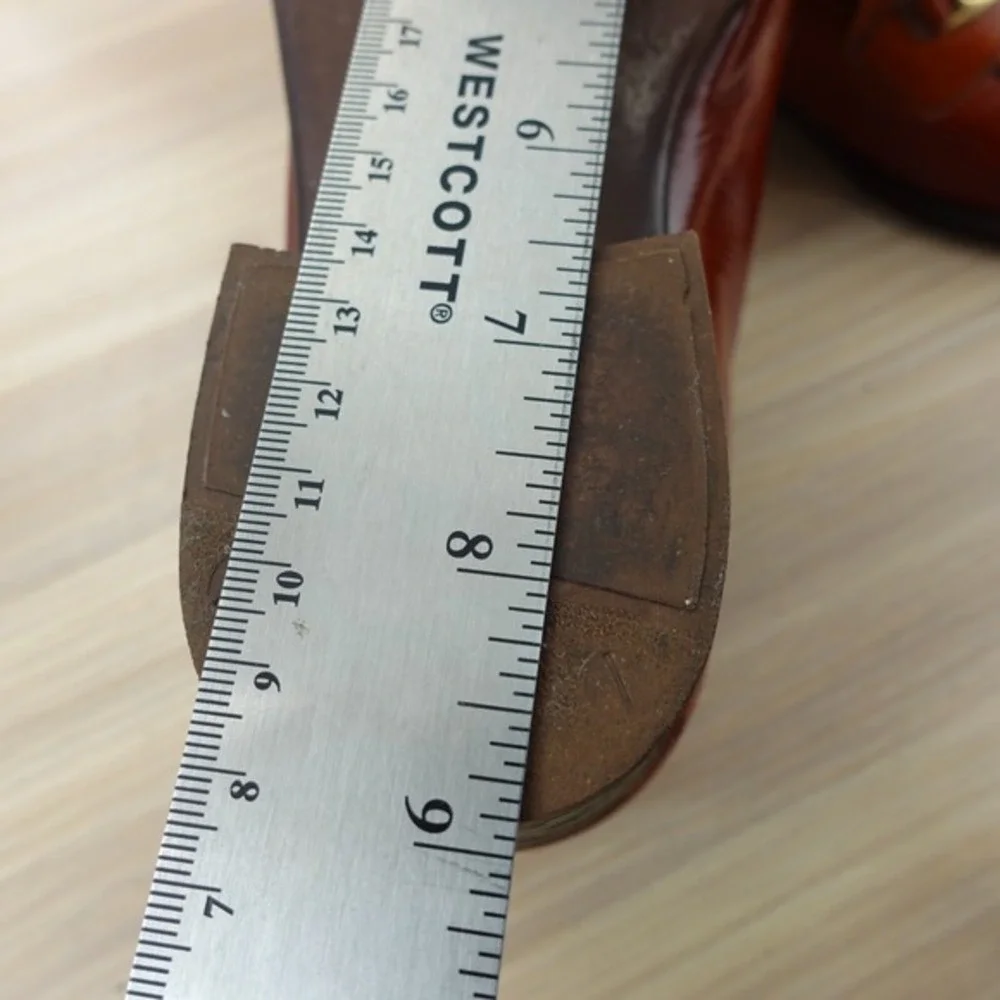 VINTAGE Italian Shoes Kids 35 2.5 Bourbon Brown Leather Horsebit Loafer‎ Formal